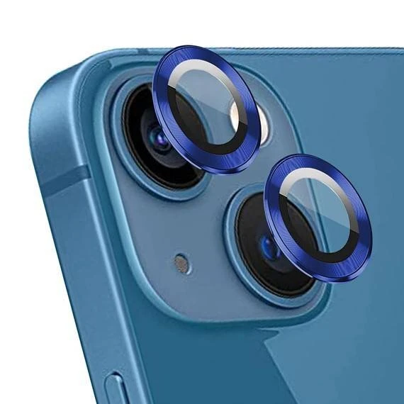 Apple iPhone 15 6.1'' Metal Çerçeveli Kamera Koruma Lensi Lacivert ürün görseli 1