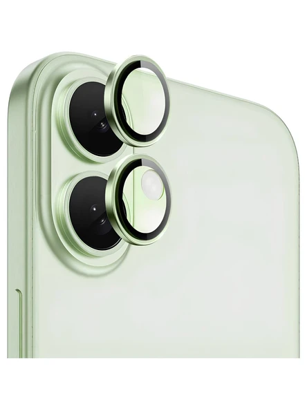 Apple iPhone 16 - 16 Plus Metal Çerçeveli Kamera Koruma Lensi ürün görseli 1