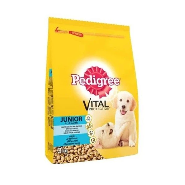 Pedigree Kümes Hayvanı Pirinç Junior Yavru Köpek Maması 3 Kg ürün görseli 1