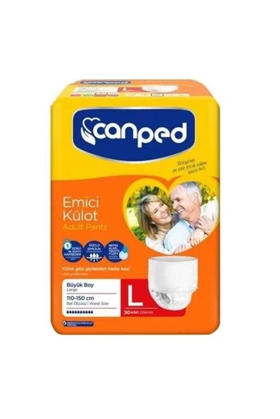 Canped Emici Külot Büyük Boy L 30'lu Hasta Bezi ürün görseli 1