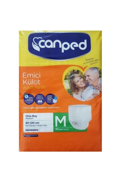 Canped Emici Külot Orta Boy M 30'lu Hasta Bezi ürün görseli 1