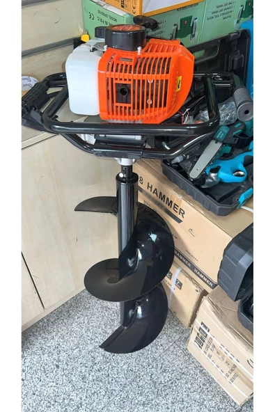 İYİSİYOK Benzinli Toprak Burgu Makinesi Çukur Açma Delme İpli Çapı 15 Cm Burgu Ucu Dahildir. ürün görseli 1