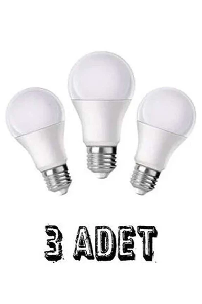 Led Ampul E27 Normal Duy 9w Beyaz Işık 3 Adet 3llllbeyaz ürün görseli 1