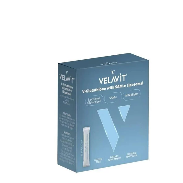 Velavit V-Glutathione with SAM-e Liposomal 30 Stick Saşe ürün görseli 1
