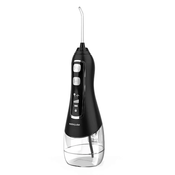 Waterpulse V580 Water Flosser Taşınabilir Şarjlı Masajlı Diş/Protez Bakım ve Ağız Duşu-Siyah ürün görseli 1