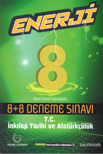 PALME 8.SINIF ENERJİ İNKILAP TARİHİ 8+8 DENEME ürün görseli 1