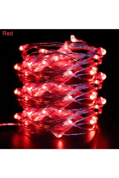 YASİMA Kırmızı Peri Led Ev Dekor Aksesuar Doğum Günü Yılbaşı Süsü ürün görseli 1