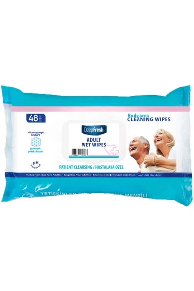 Deep Fresh Yetişkin Vücut Temizleme Mendili 48 Yaprak ürün görseli 1
