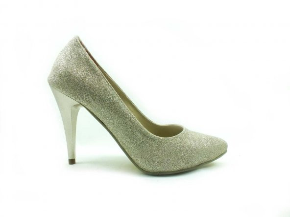 Çarıkçım Stiletto Kadın Ayakkabı Altın-Simli 61 700 ürün görseli 1