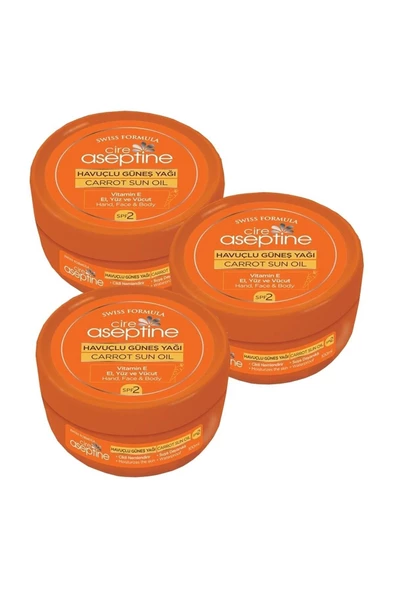 CIRE ASEPTINE Sun Havuçlu Güneş Yağı 100ml X 3 Adet ürün görseli 1
