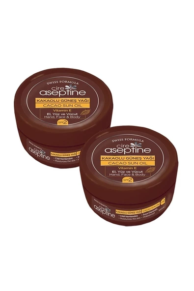 CIRE ASEPTINE Kakaolu Güneş Yağı 100 ml X 2 Adet ürün görseli 1