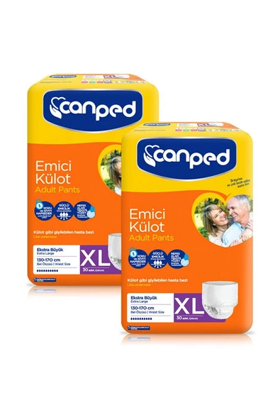 Canped Emici Külot Ekstra Büyük Boy XL 30'lu 2 Adet Hasta Bezi ürün görseli 1