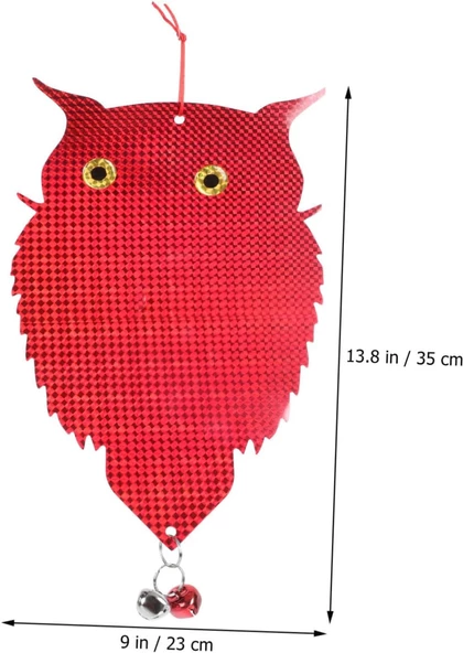 Kuş Engelleyici Baykuş,Yansıtıcı Holografik Baykuş (Kırmızı ve Gümüş) ürün görseli 1