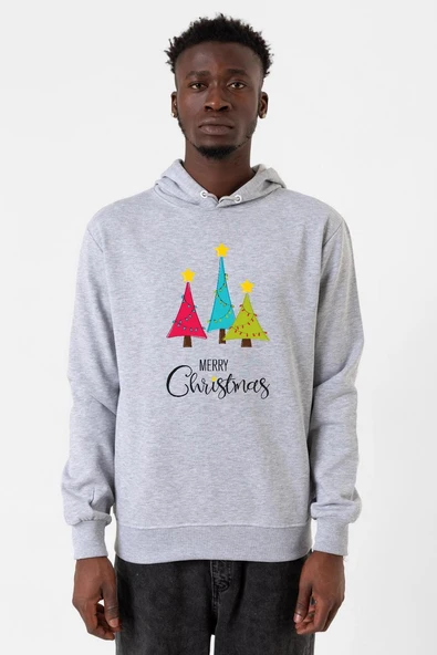 Merry Christmas Grimelanj Erkek Kapşonlu 3ip Sweatshirt ürün görseli 1
