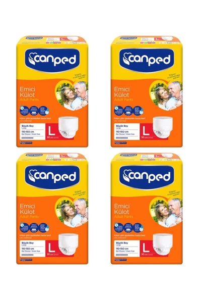 Canped Emici Külot Büyük Boy L 30'lu 4 Adet Hasta Bezi ürün görseli 1
