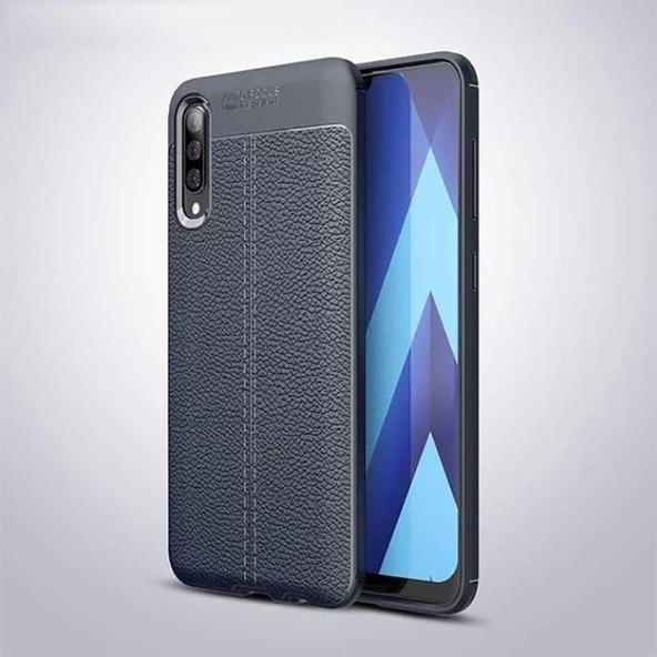 Galaxy A70 Kılıf Niss Deri Desenli Silikon Kılıf ürün görseli 1