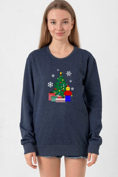 Lego Man Christmas İndigo Kadın 2ip Sweatshirt ürün görseli 1