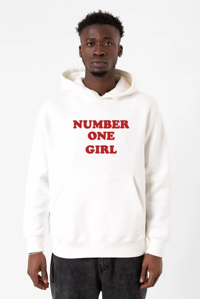 Rose Number One Girl Beyaz Erkek 3ip Kapşonlu Sweatshirt ürün görseli 1