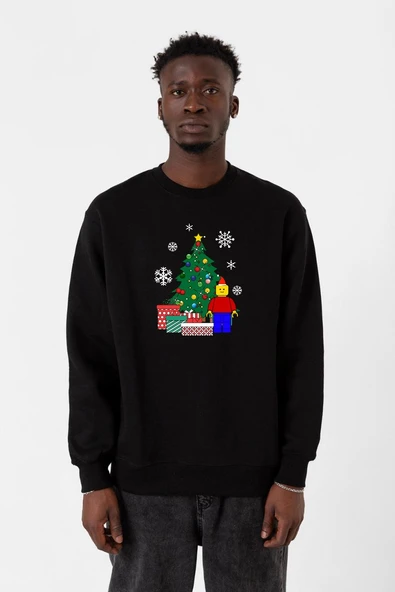 Lego Man Christmas Siyah Erkek 2ip Sweatshirt ürün görseli 1