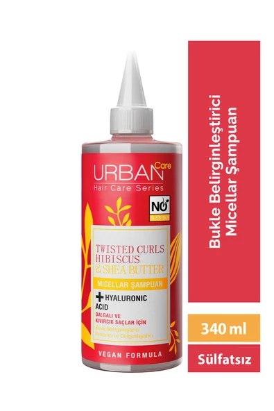Hibiscus&shea Butter Kıvırcık Ve Dalgalı Saçlara Özel Miselar Şampuan-sülfatsız-340 ml ürün görseli 1