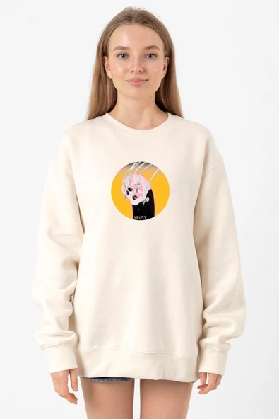 Meovv Meow Ekru Kadın 2ip Sweatshirt ürün görseli 1