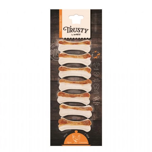 19046899 M-PETS TRUSTY CHICKEN PRESS KEMİK 7Lİ 140GR/7,7CM ürün görseli 1