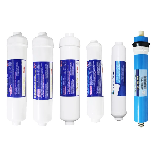Spring Water Su Arıtma Cihazları İçin Inline Swun Chyan 6'lı Filtre Seti - Kore Malı - Yüksek Performans ürün görseli 1