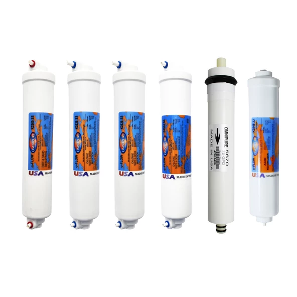 Spring Water Su Arıtma Cihazları İçin Inline Omnipure K25 Serisi 6'lı Filtre Seti - Amerikan Malı - Yüksek Performans ürün görseli 1