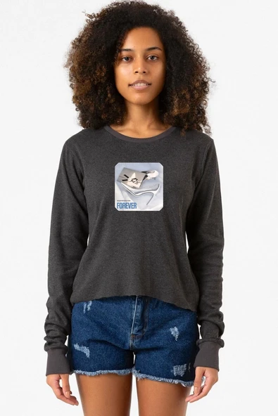Babymonster Forever Füme Ekstra Uzunkol Sweatshirt ürün görseli 1