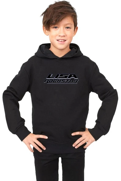 Lisa Rockstar Siyah Çocuk 3ip Kapşonlu ürün görseli 1