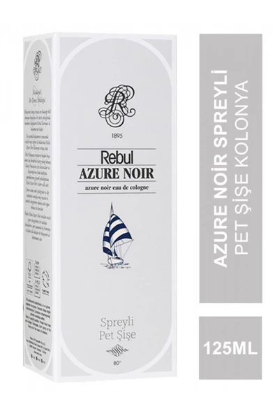 Rebul Azure Noir Spreyli Pet Şişe Kolonya 125 ml ürün görseli 1