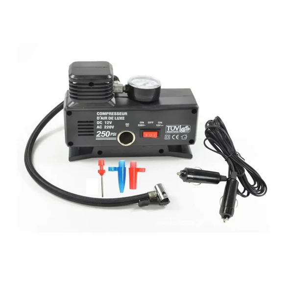 Göstergeli 250 PSI 12V 35 LPM Oto Hava Kompresörü KA-843 ürün görseli 1
