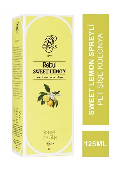 Rebul Sweet Lemon Spreyli Pet Şişe Kolonya 125 ml ürün görseli 1