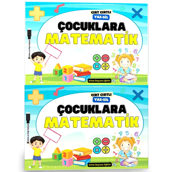 Çocuklara Cırt Cırtlı Matematik YAZ-SİL Kitabı ürün görseli 1