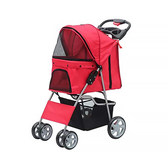 Pawise Köpek Arabası Kırmızı 68x46x100 Cm ürün görseli 1