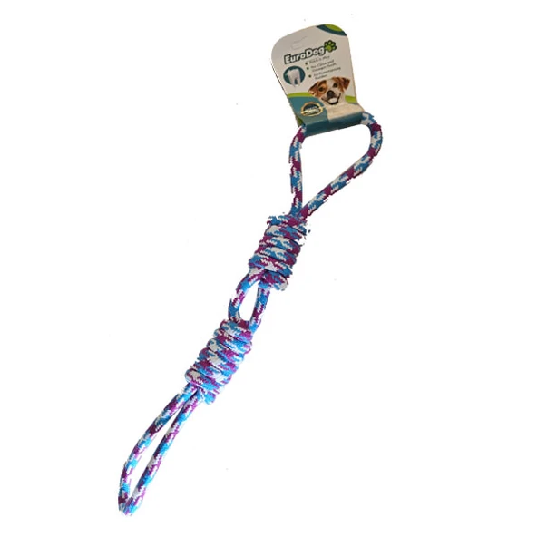 EuroDog Diş İpi İki Burgu Üç Hal.Mor Mavi Bey.30cm ürün görseli 1