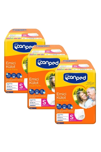 Canped Emici Külot Küçük Boy S 30'lu 3 Adet Hasta Bezi ürün görseli 1