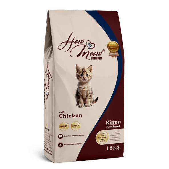 HOW MEOW YAVRU KEDİ KURU MAMASI TAVUKLU 15 KG ürün görseli 1