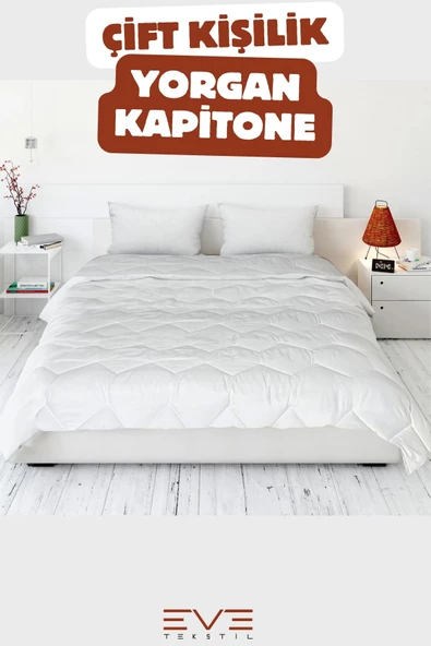 Kapitone Yüksek Kaliteli 4 Mevsim Kullanılabilir Microfiber Soft Çift Kişilik Antialerjik Yorgan ürün görseli 1