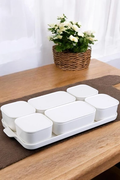 Digithome 6'lı Porselen Kapaklı Kahvaltılık Set POR23-097S7 1-1-289 ürün görseli 1