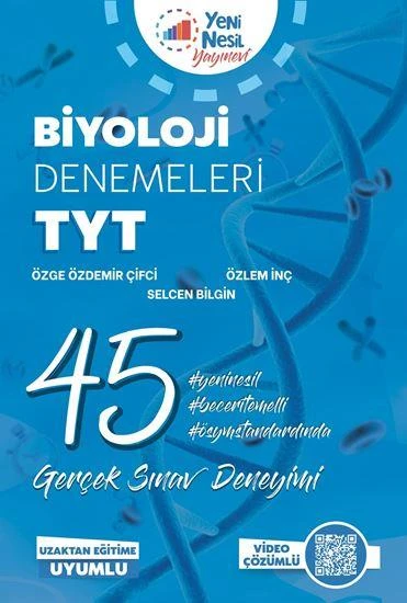 YENİNESİL YKS TYT BİYOLOJİ 45 DENEME SINAVI VİDEO ÇÖZÜMLÜ *YENİ* ürün görseli 1