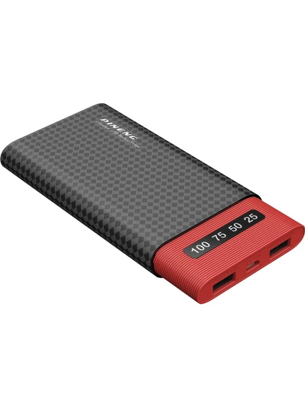 Pineng PN-981 10000 mAh Led Göstergeli Yüksek Hızlı Taşınabilir Şarj Cihazı - Siyah ürün görseli 1