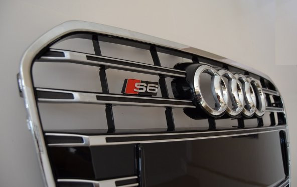 AUDİ A6 S6 C7 ÖN PANJUR KROM-SİYAH 2012-2015 - Resim 2