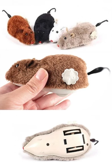 Ayver Kurmalı Fare Kedi Oyuncağı Peluş Yaratıcı Oyuncak ürün görseli 1