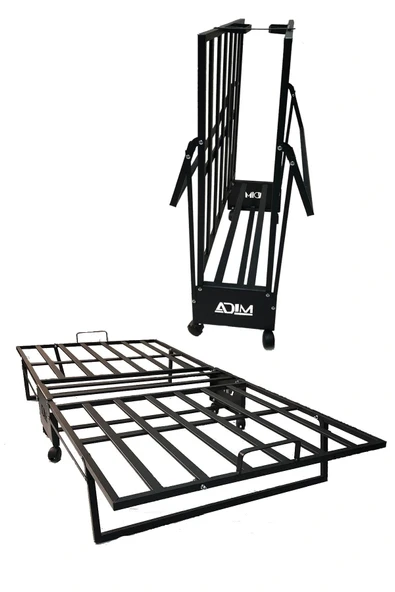 adımshops Katlanır Yatak, Karyola 90x190 Cm Katlanabilir Somya Tek Kişilik Katlanır Yatak(YATAK DAHİL DEĞİL) ürün görseli 1