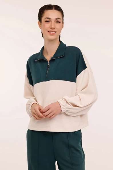 Lumberjack WL Cadyna 16KT02 4PR Yeşil Kadın Sweathirt 101894097 ürün görseli 1