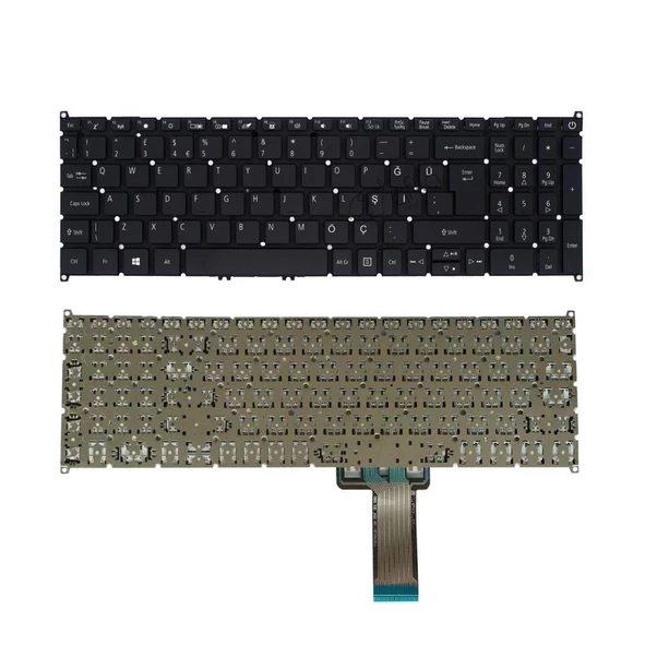 Acer Aspire 7 A715-42G-R2GB NH.QE5EY.006 Notebook Klavyesi Tuş Takımı (Siyah TR) ürün görseli 1