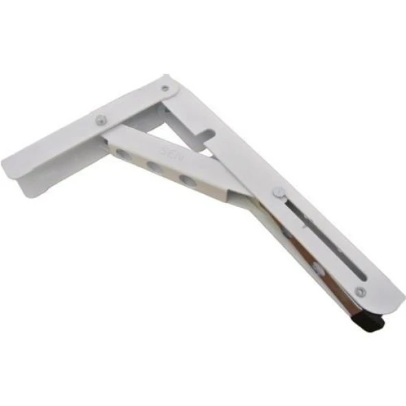 Mandallı Katlanır Masa Ayağı 1 Çift Beyaz 30cm - Resim 2