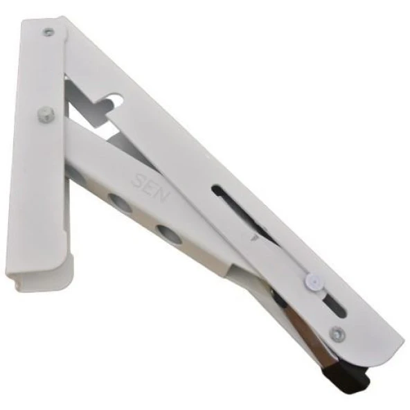 Mandallı Katlanır Masa Ayağı 1 Çift Beyaz 30cm - Resim 3