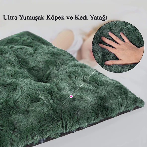 Peluş Kedi Köpek Yatağı Yer Minderi - Karışık Renk ürün görseli 1